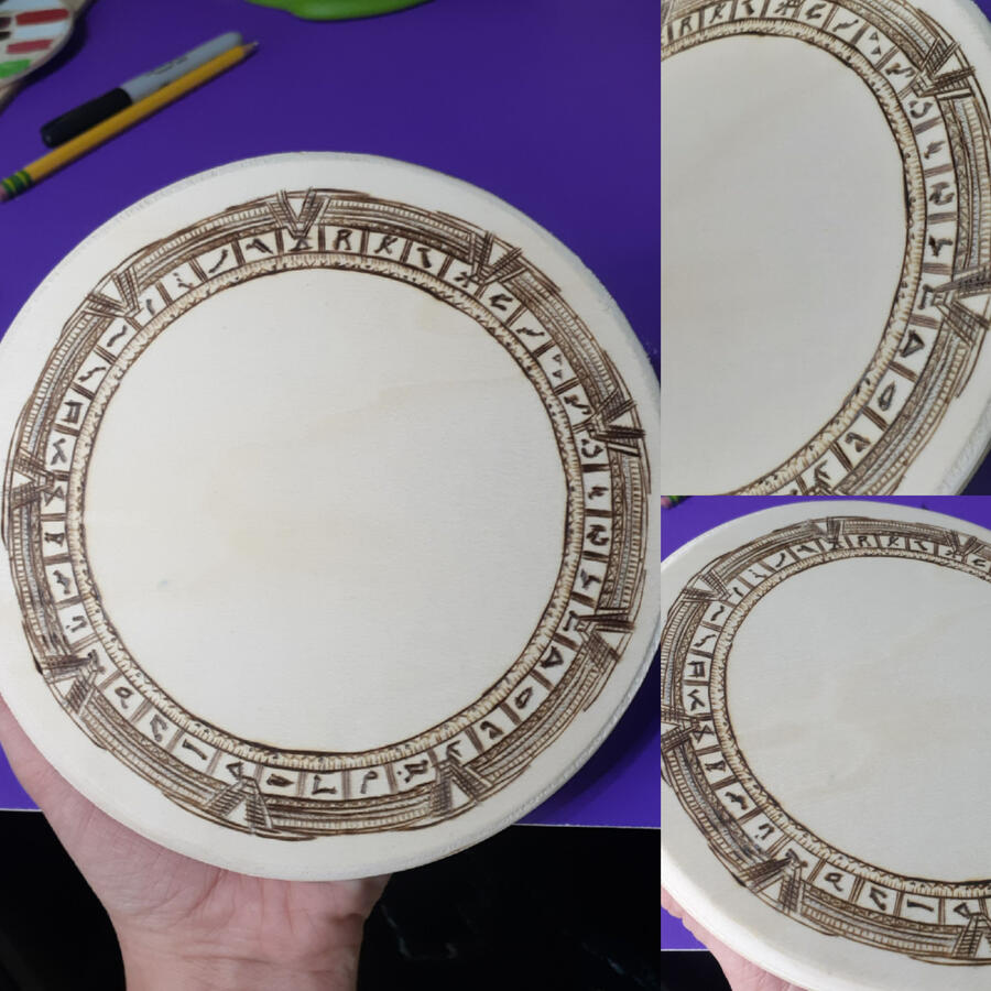 7x7" woodburning unfinished